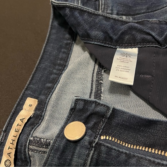 Athleta Dark Blue Skinny Jeans size 6 - Picture 3 of 12